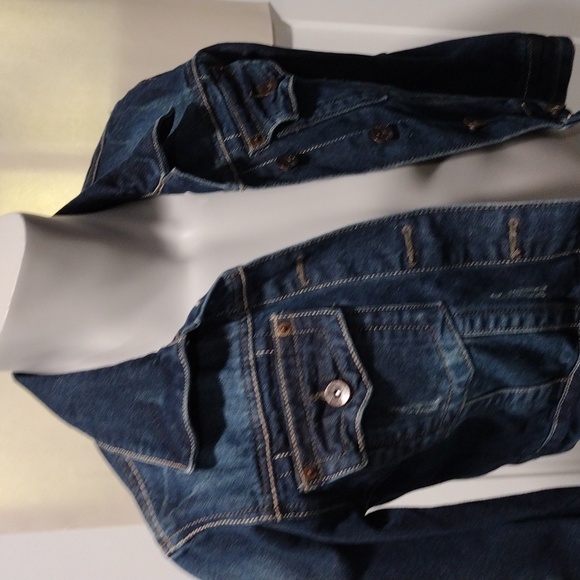 Rue 21 crop top 3/4 sleeve jeans jacket. Medium - Picture 1 of 10